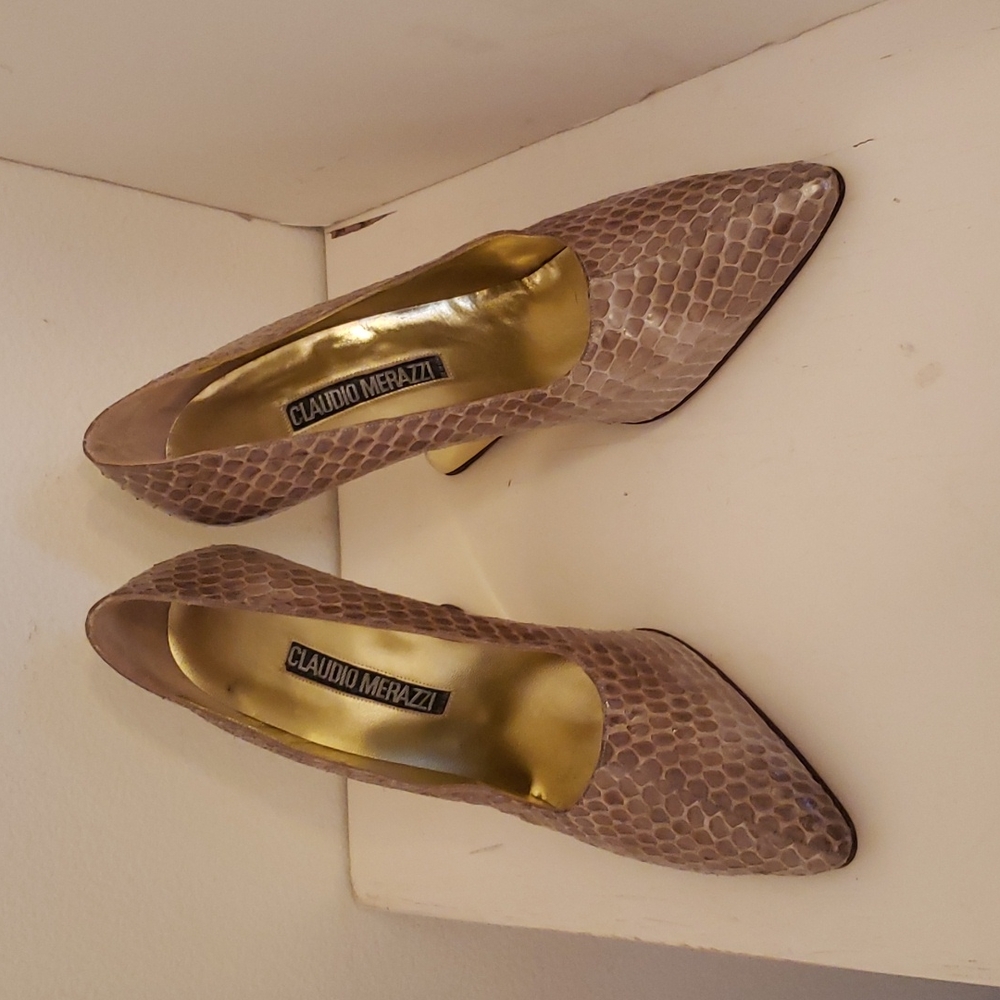 ♤ Claudio Merazzi Snake Snin Heels